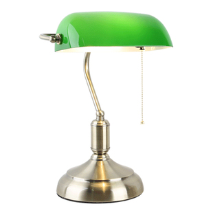 欧式复古典银行台灯蒋介石书房卧室床头灯民国老上海绿罩LED台灯