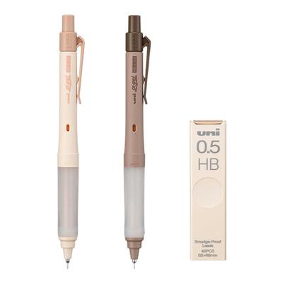 uni三菱铅笔M5-1009GG甜甜圈限定自动铅笔按动黑科技活动铅笔防疲劳软胶笔握HB学生高颜值0.5mm笔学习用品