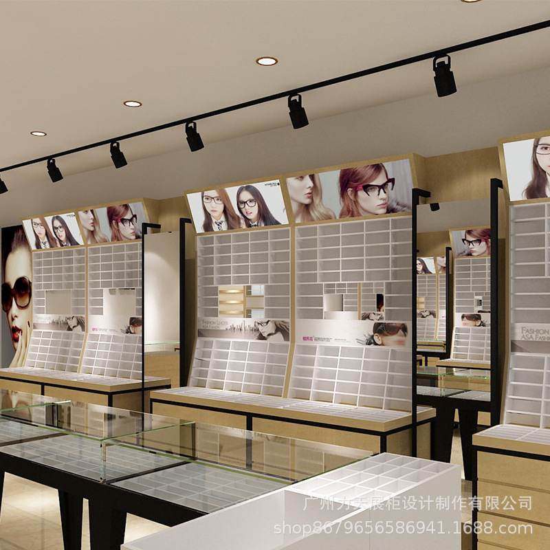 时尚简约木纹饰面烤漆展示柜百搭精品眼镜展柜中岛展台设计,商业/办公家具,眼镜展柜,淘宝优惠券,粉丝福利购,淘宝优惠卷