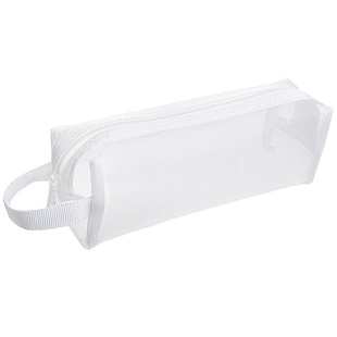 金得利 A4考试透明袋试专用手提袋拉链袋中考高考无金属透明网纱笔袋学生文件袋大容量收纳书袋手拎袋考试用