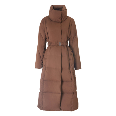 EVAOUXIU冬季新款显瘦过膝羽绒服