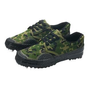 解放鞋男女胶鞋工地干活耐磨黄球鞋防滑帆布加厚迷彩鞋劳保军训鞋