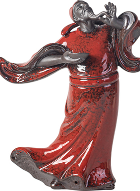 新中式中国红诗仙李白摆件