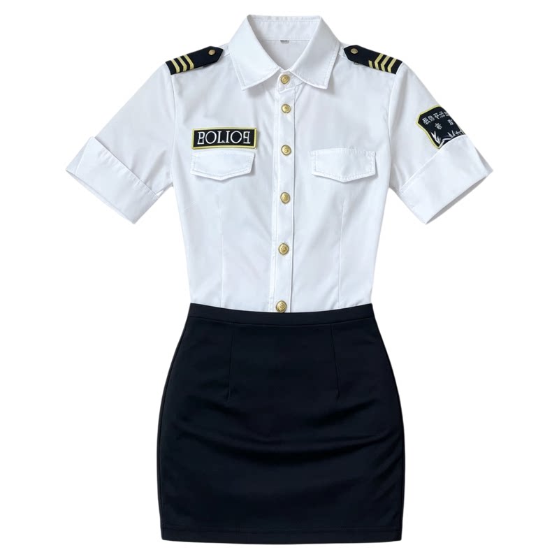 女警空姐cos服夜店大码制服套装