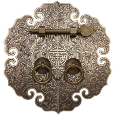 衣柜门书柜子橱柜铜拉手柜门中式