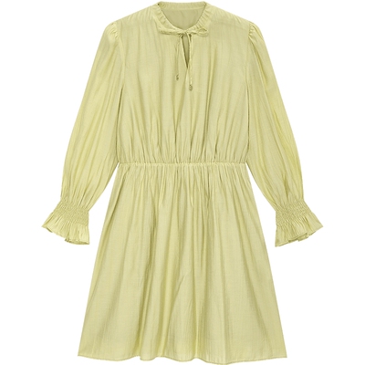 Juicy Couture橘滋春夏新款连衣裙长袖A字裙草长莺飞温柔甜美风女