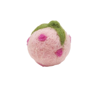 羊毛毡戳戳乐成品圆点草莓 DIY发饰品手工制作材料毛毡球胸针配饰