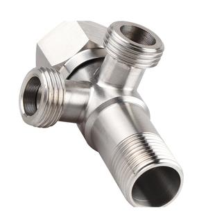 斐蒂雅一进二出三角阀304不锈钢双出水加厚冷热通用三通角阀开关