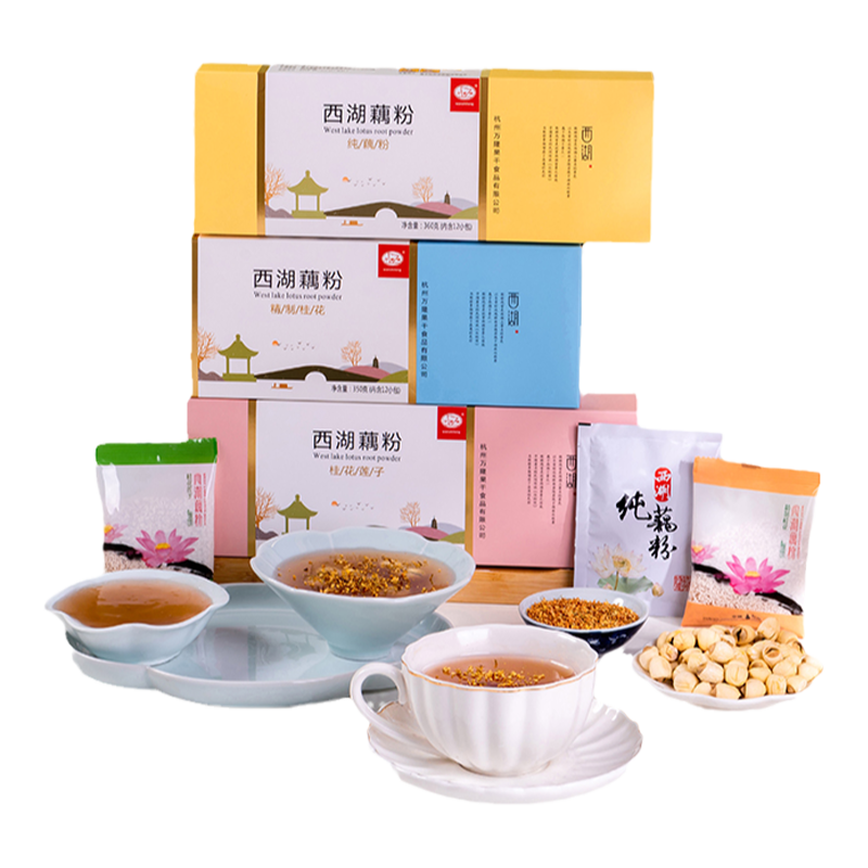 杭州老字号万隆果干食品盒装藕粉