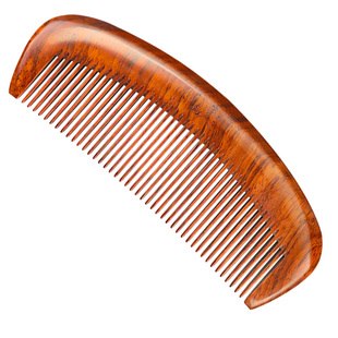 虞美人新品天然大号犀角紫檀木梳整木檀香木梳子按摩送女友老婆