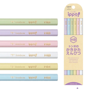日本Tombow蜻蜓铅笔hb小学生专用一年级2比学字木杆铅笔六角木头练字2B考试涂卡笔12支装彩色黑铅笔套装文具