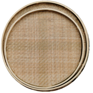 竹制品竹编制品竹筛子簸箕竹编有孔无孔筲箕茶叶摊青筛晾晒家用竹