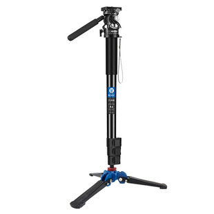 贝欣P264B单反摄像独脚架轻便携微单相机支架液压阻尼云台稳定器专业单脚架DV摄影手机直播三脚架独角支架
