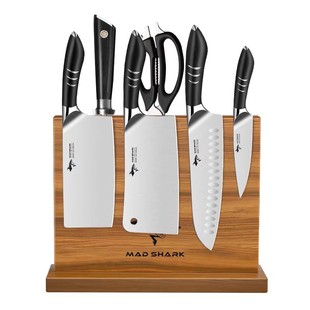 狂鲨新款磁吸刀架家用实木置物架厨房纯单独放刀具收纳菜刀座高档