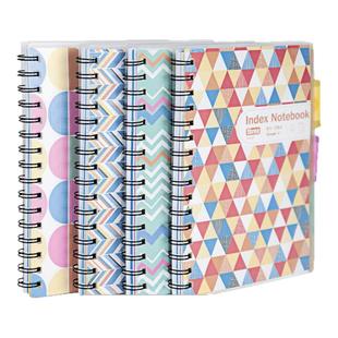 广博 16K115页多彩线圈本不硌手索引记事本 时尚办公学习日记本子记录B5中小学生作业本考研记笔记练习本大号