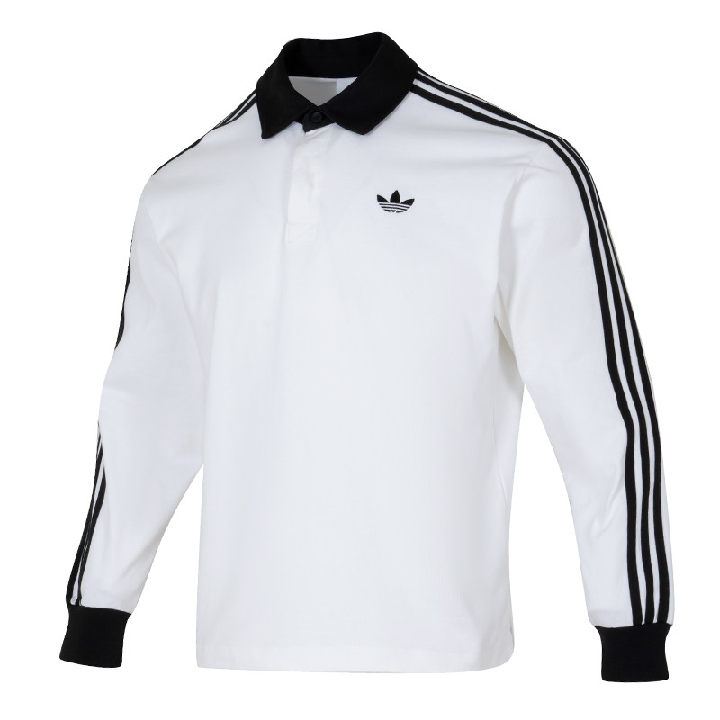 Adidas三叶草男女长袖POLO衫