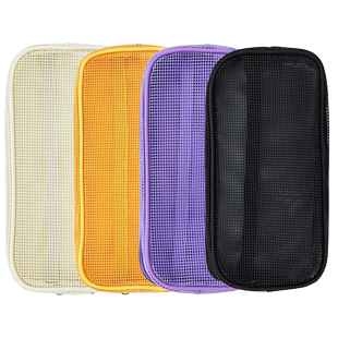 官方旗舰店 kokuyo日本国誉Campus 网格双层收纳笔袋·大号学生用考研文具收纳盒简约多功能