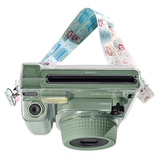 适用拍立得WIDE400水晶高透保护壳赠送硅胶镜头盖高透外壳防摔防刮随心搭配卡通DIY贴纸便携Instax防尘防刮蹭