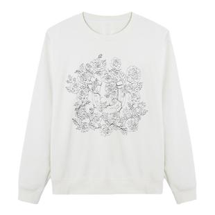 UNICA HOMME/玫瑰刺绣精棉卫衣男款