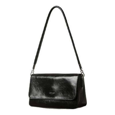 COMICO/高美高软牛皮斜挎包时尚休闲女包文艺感邮差包洋气腋下包