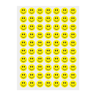 笑脸贴纸小尺寸儿童美甲贴口罩微笑贴画大号西瓜手机装饰表情标签幼儿园水杯奖励贴纸卡通可爱手账不干胶定制