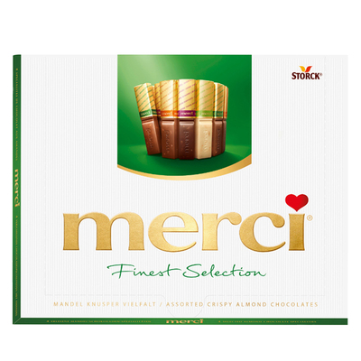 德国merci扁桃仁巧克力4种口味