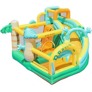 博士豚恐龙充气城堡家用室内外小型儿童蹦蹦床滑梯跳床淘气堡攀岩