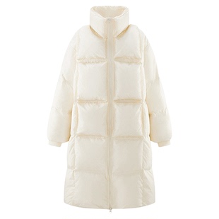 【鸟】撒柜清仓秋冬保暖抗寒白色羽绒服设计感长款衣服外套 L432
