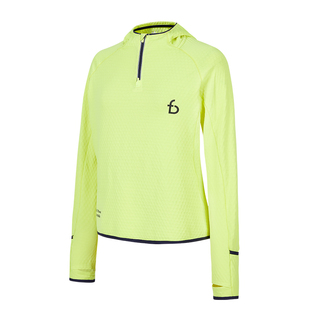 飞比特「热感派连帽长袖」女透气跑步运动训练专业马拉松连帽上衣