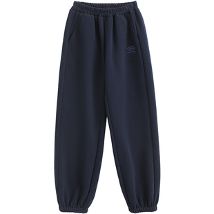 诺诺公主S1N初中生运动束脚裤女2026春秋青少年百搭校服裤卫裤子