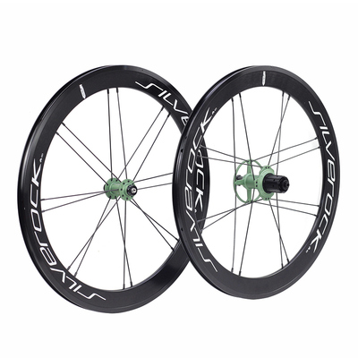 SILVEROCK SR42铝合金圈刹C夹轮组20寸406高框无缝小轮车轮组