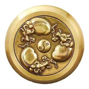 双面纯铜摆件招财牛转乾坤冷门文玩时来运转钱手把件男士随身把玩