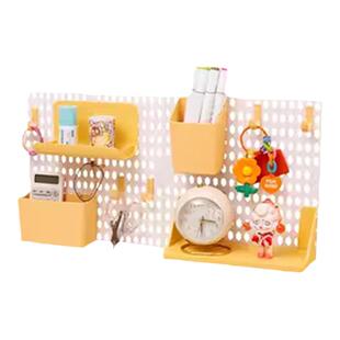 衣柜侧面洞洞板安装配件笔筒挂钩收纳盒柜门侧板置物架免打孔托盘