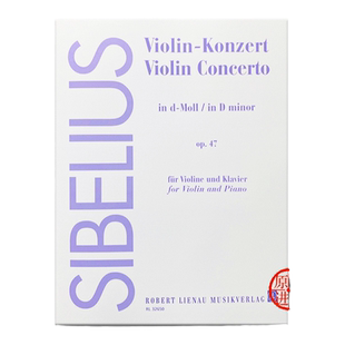 西贝柳斯小提琴协奏曲 D小调op47 修订版 带钢伴 原版进口乐谱书 Jean Sibelius Concerto in D Minor violin orche RL32650