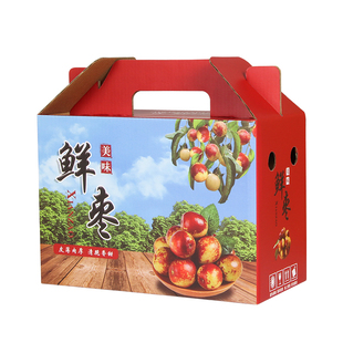 5-10斤装冬枣礼盒包装盒青脆鲜枣子礼品盒空盒手提高档通用水果盒