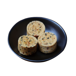 广东韶关翁源竹筒饼客家米饼自制白糯米芝麻炒黑米饼花生饼700g