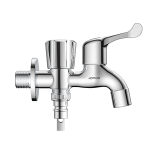 九牧一进二出水龙头洗衣机单冷精铜加长拖把池快开4分嘴通用防溅