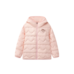 马年新年|361度童装女童保暖小童羽绒服2026新款运动连帽冬季外套