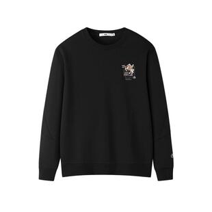 HLA/海澜之家糯米科技卫衣26春新圆领唐三彩合作系列弹力套头衫男