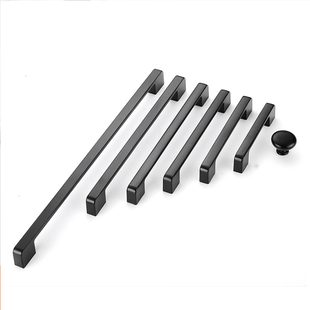 黑色加长衣柜门把手现代简约长条抽屉橱柜超长门把手鞋柜酒柜单孔