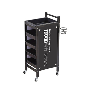 新款复古美发车发廊工具小推车理发店烫染发型师加固专用手推杠车