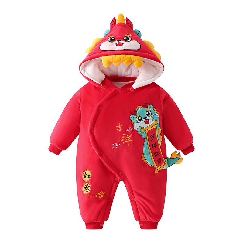 连体衣秋冬装新生婴儿衣服外出
