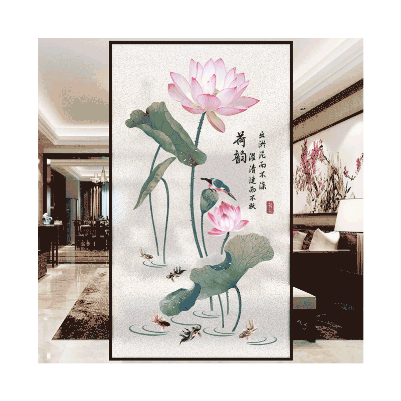 中国风透明贴纸防窥视浴室门