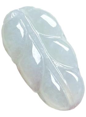 正品小树叶A货吊坠天然缅甸翡翠