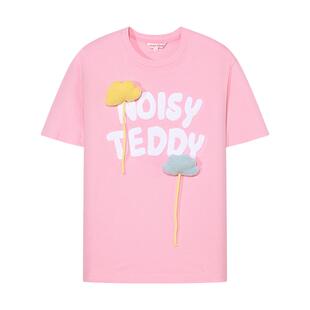 NOISY TEDDY男女同款25夏新款温柔风时尚休闲圆领短袖T恤衫可爱童