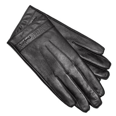 触屏手套羊皮加绒加厚摩托车防寒