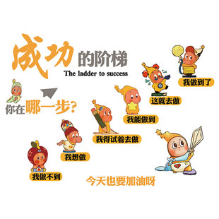 班级文化墙面贴纸教室布置装饰机构形象托管班中心星星人主题环创