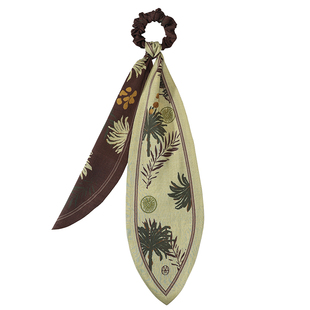 MONSECRET棕榈寻踪发带显脸小马尾发带丝巾包挂多用发饰双面印花