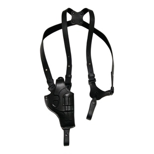 模立方左轮肩挎式M36枪套头层牛皮腋下隐藏西服便衣双肩式背带05