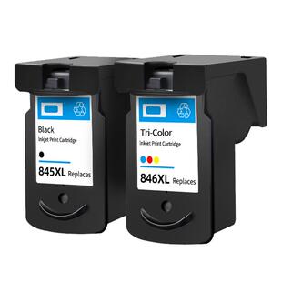 健墨适用佳能845墨盒846彩色 ts3380 mg2580s 2880s 2400 3080 3180 2980 MX498 TR4580打印机连供墨盒可加墨